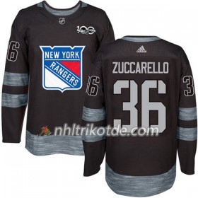 New York Rangers Trikot Mats Zuccarello 36 1917-2017 100th Anniversary Adidas Schwarz Authentic - Herren